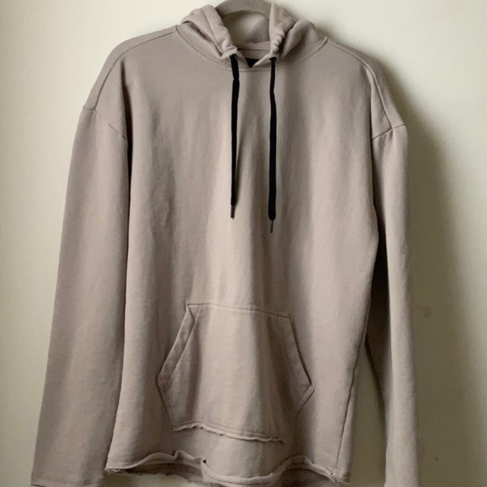 Public Opinion Men’s Hooded Sweater | Tan | Medium